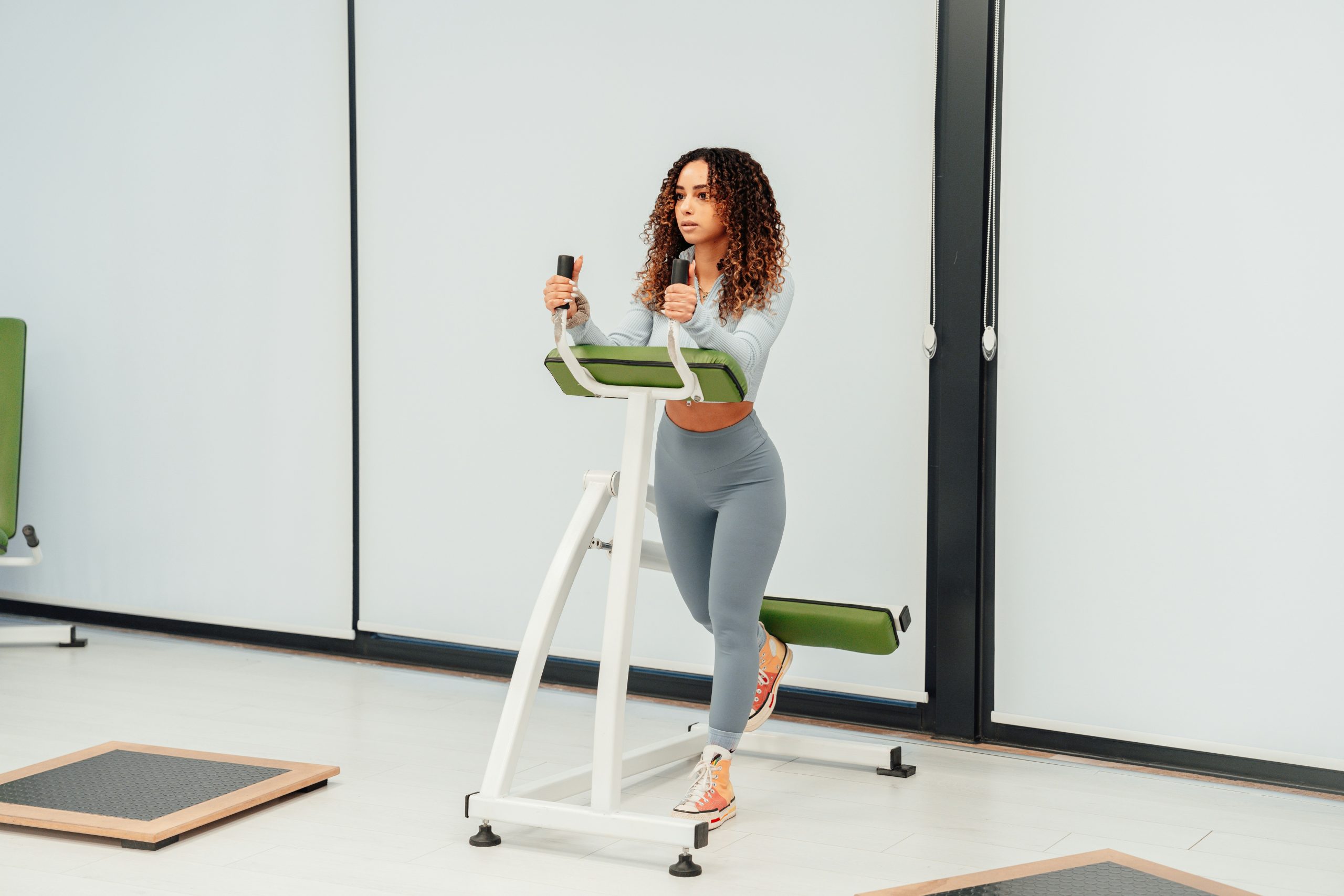 Person running on treadmill